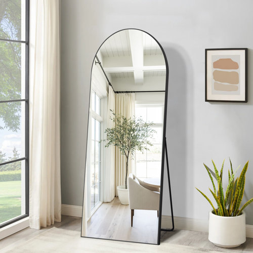 Latitude Run® Corinn Arched Metal Full Length Mirror Floor Mirror and